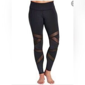 CALIA by Carrie Underwood Black Leggings with Mesh Panels